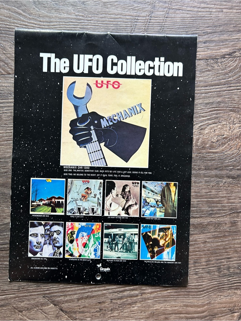 The UFO Collection Poster - Black Background with Album Art Calendar 1982